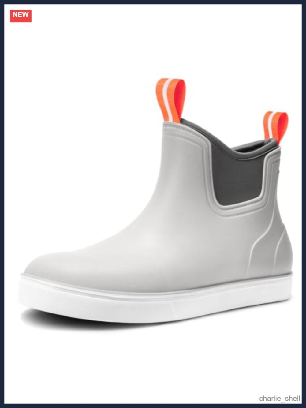 Men's Deck Boots Ankle Rain Boots Waterproof Neoprene Non-Slip